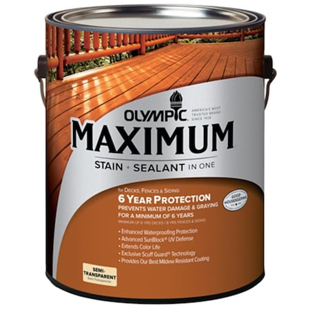 Olympic 79560A-01 Gallon Neutral Tint Base Maximum Deck, Fence & Siding Stain OL574286